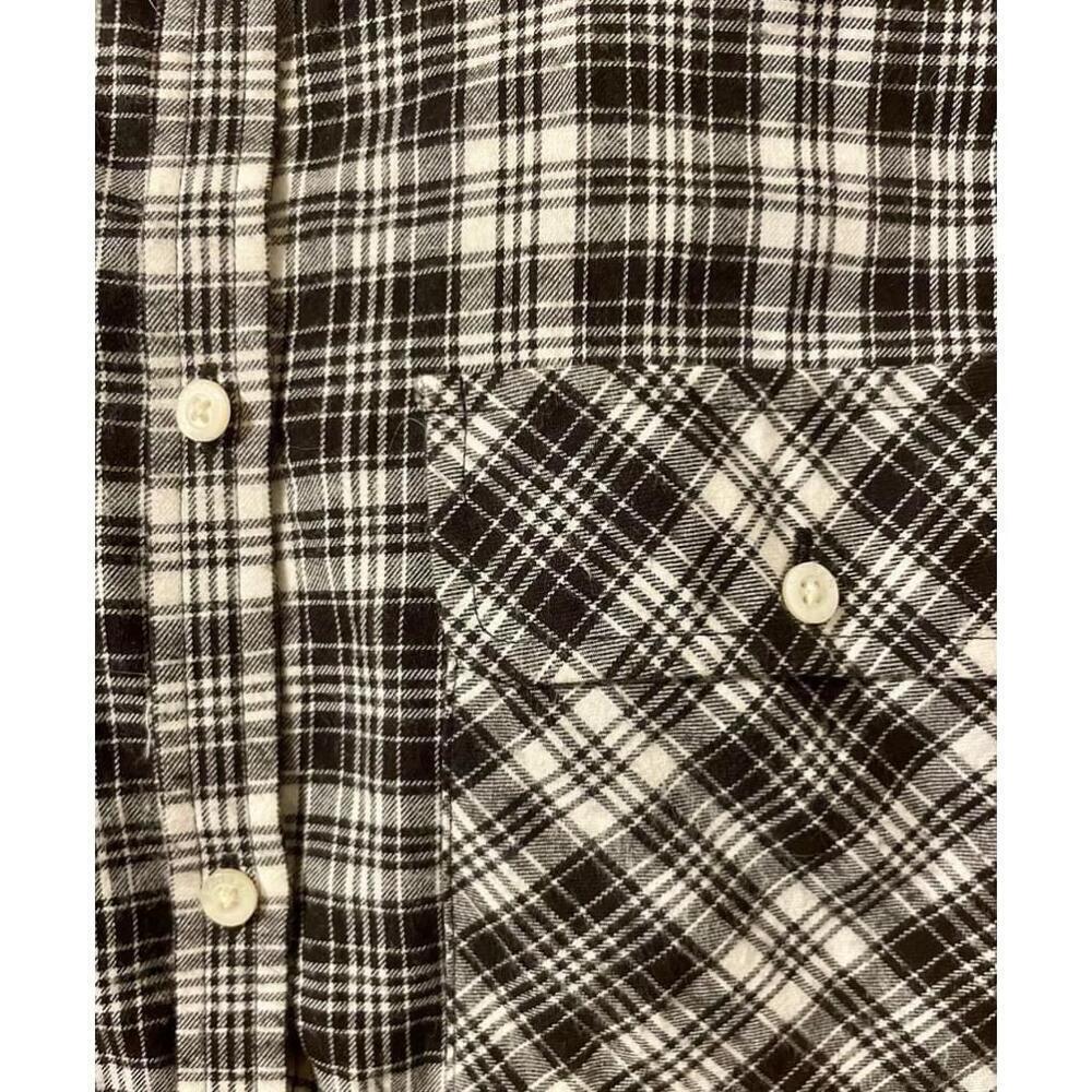 Women's Lauren Ralph Lauren cotton long sleevePlaid Shirt Size S Black/White - Picture 4 of 5